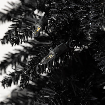 Evergreen Classics 5' Black Pencil Pine Christmas Tree, 100 White LEDs(Open Box) - VMInnovations