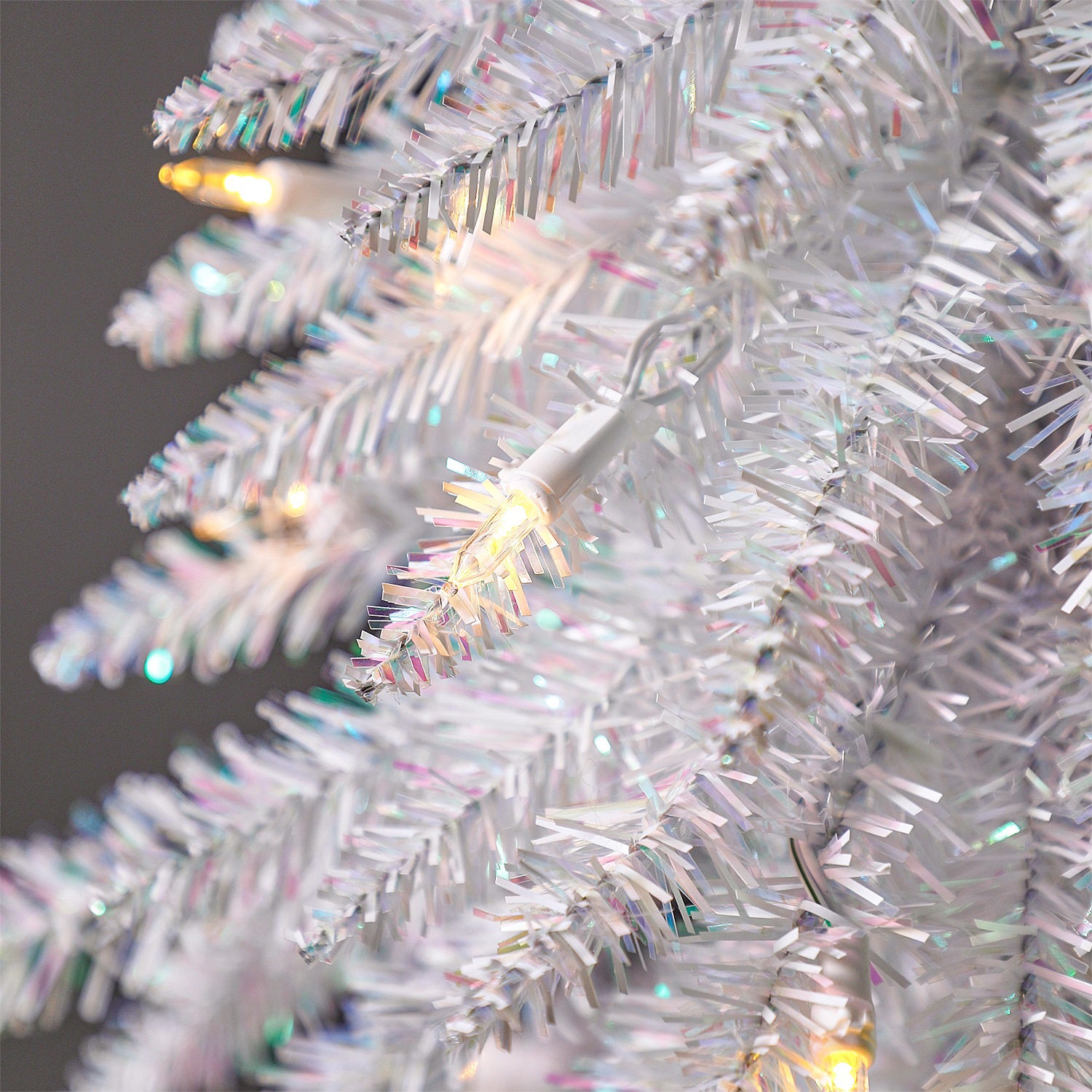 Home Heritage 5' Pencil Tinsel Artificial Prelit Tree & Stand, White (Used) - VMInnovations