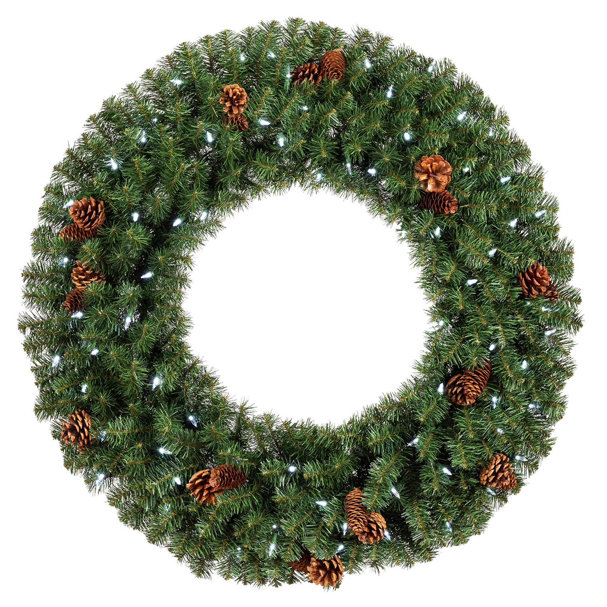 Evergreen Classics 36" Pre-Lit Christmas Wreath w/ LED Lights and Timer (Used)