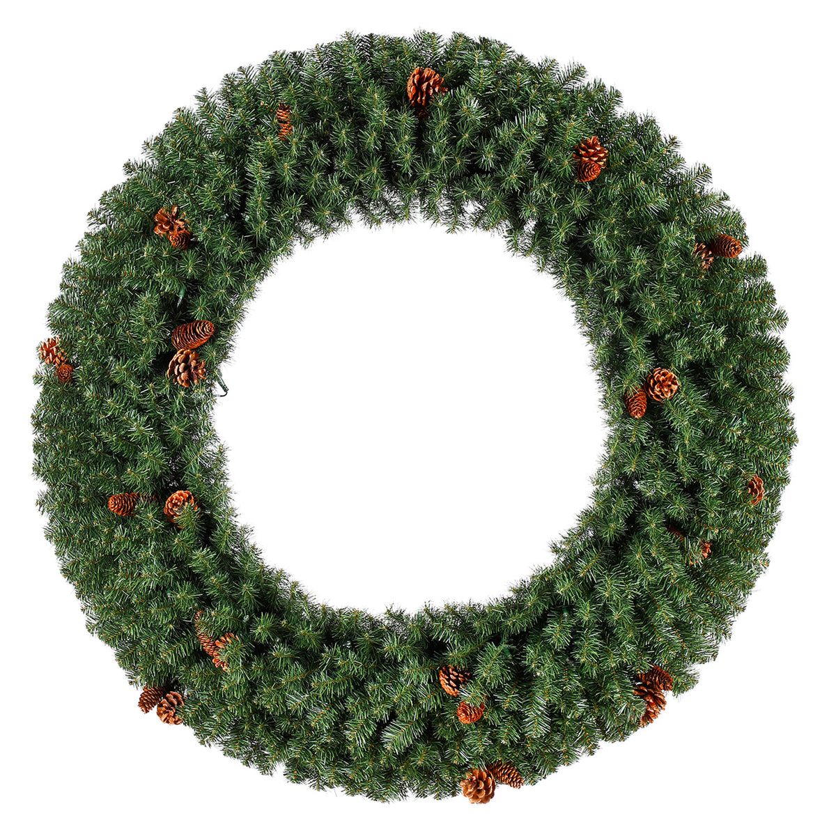 Evergreen Classics 48-Inch Artificial Christmas Wreath Prelit w/ 200 LED Lights
