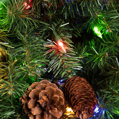 Evergreen Classics 48-Inch Artificial Christmas Wreath Prelit w/ 200 LED Lights
