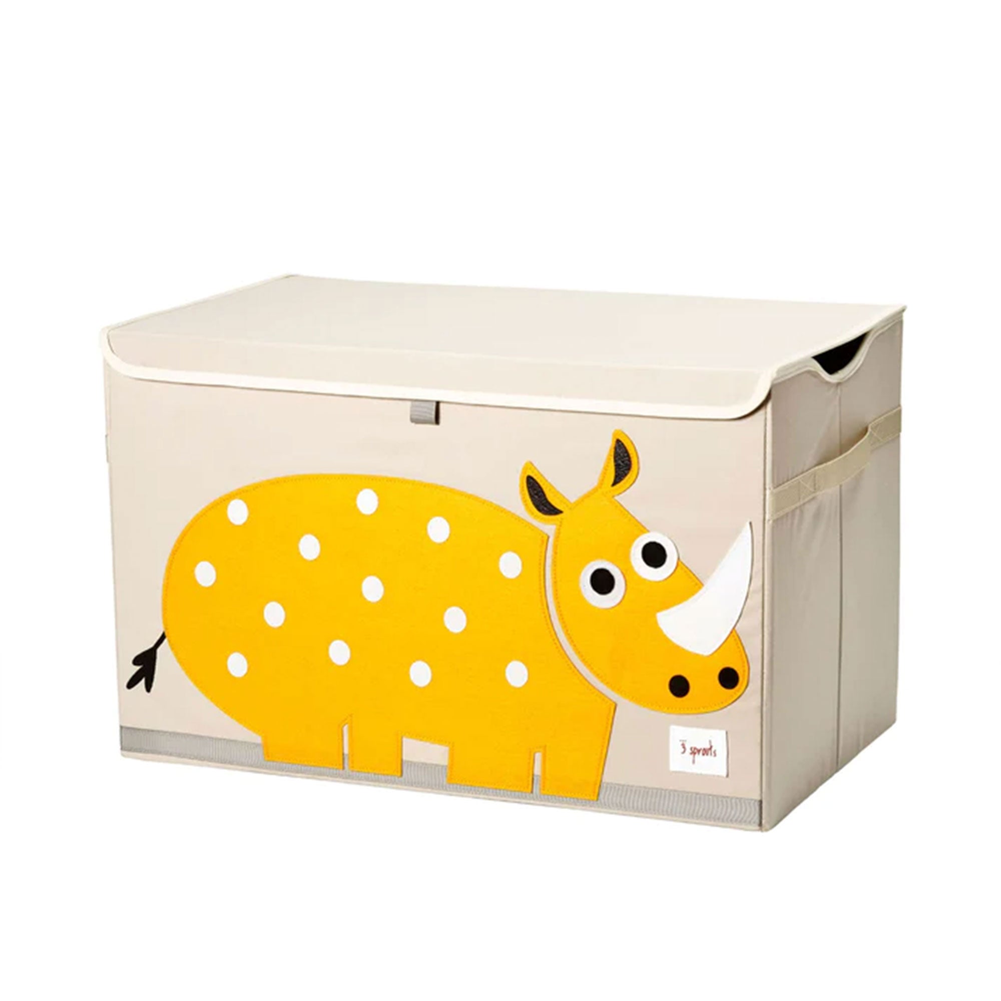 3 Sprouts Collapsible Toy Chest Storage Bin for Playroom, Rhino & Bear (2 Pack)