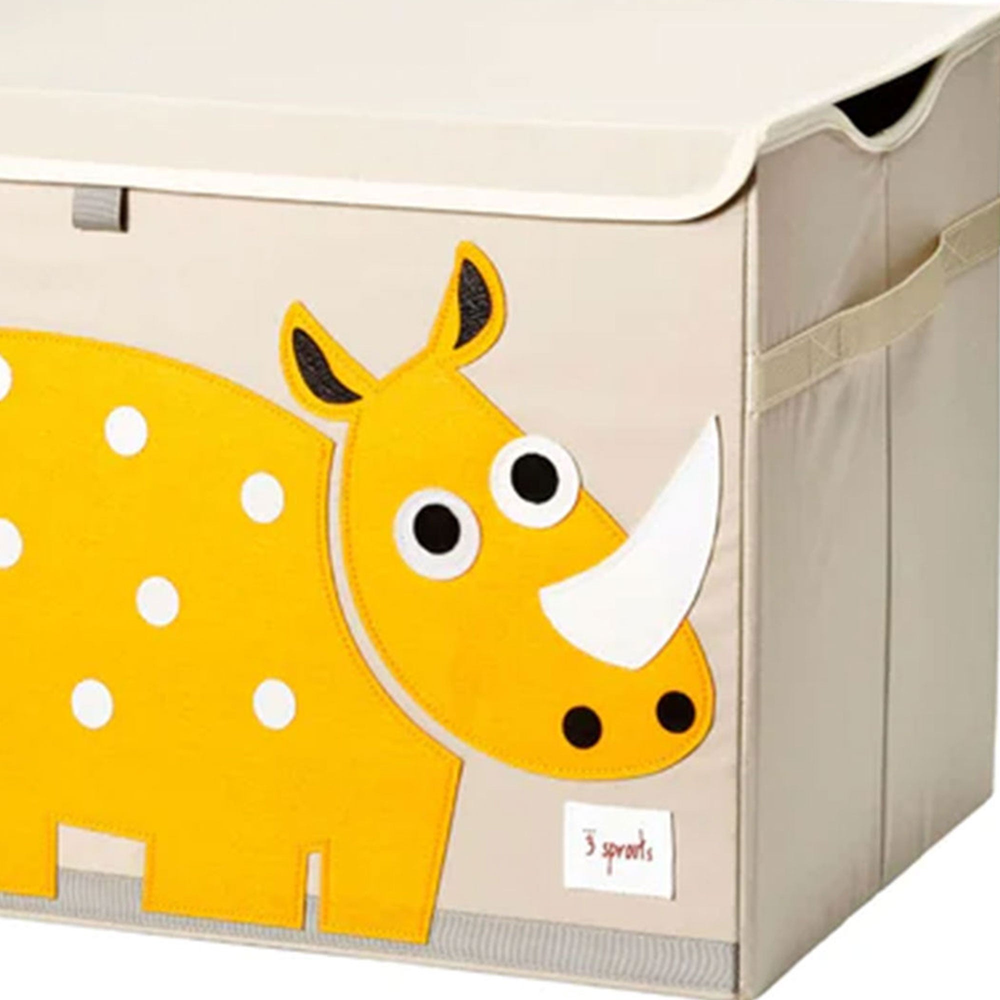3 Sprouts Collapsible Toy Chest Storage Bin for Playroom, Rhino & Bear (2 Pack)