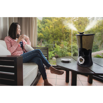 Air Innovations Ultrasonic Cool Mist Aromatherapy Digital Humidifier, Black (Refurbished)