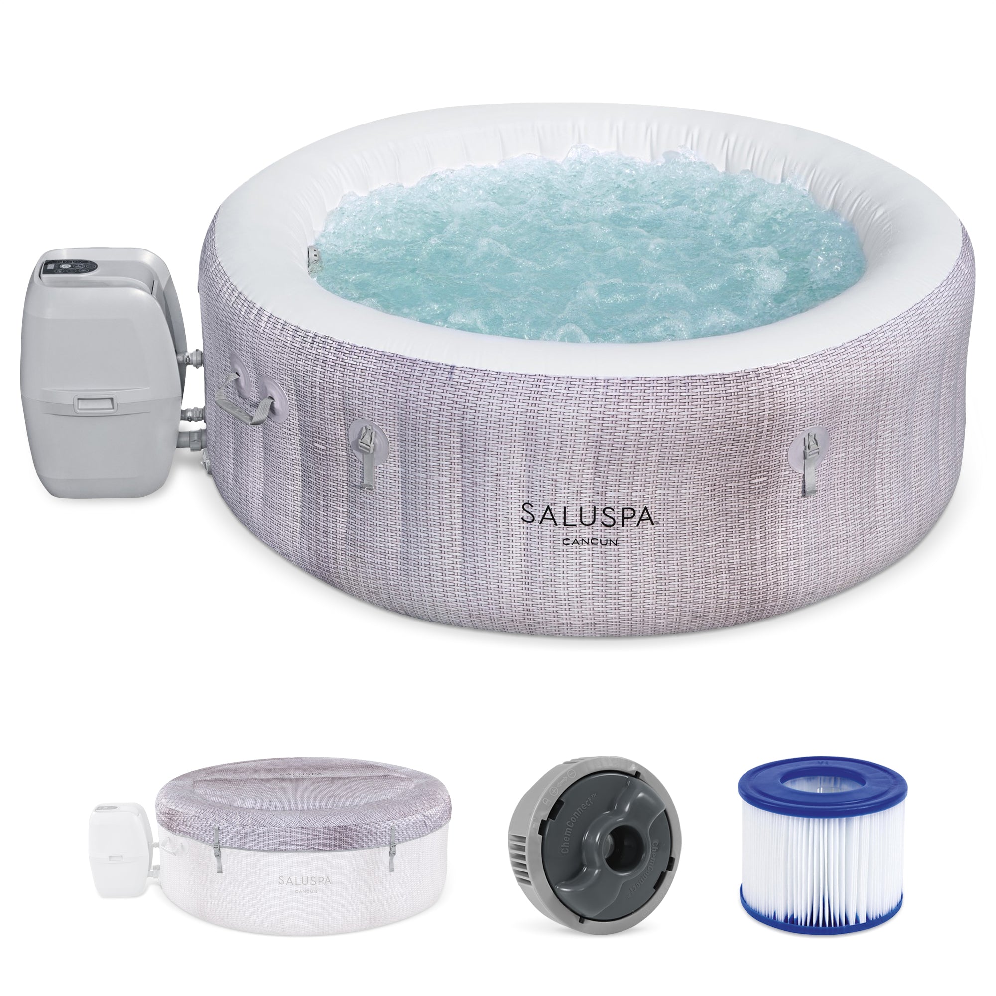 Bestway SaluSpa Cancun 71 x 26 Inch Inflatable AirJet Hot Tub Pool Spa (Used) - VMInnovations