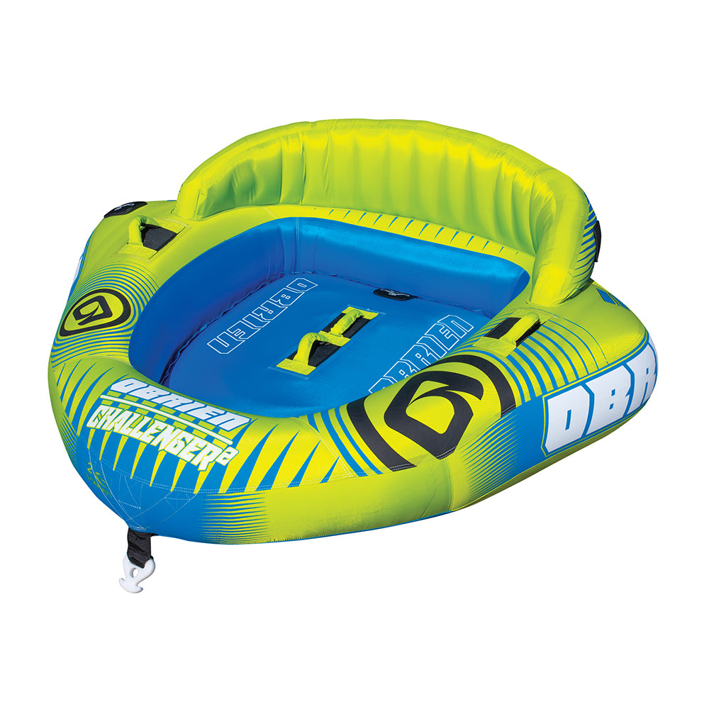 O'Brien Challenger 2 Cockpit Series 2 Person InflatableTowable Rider Tube, Green