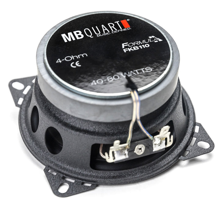 MB Quart FKB110 Formula 4 Inch 2 Way Coaxial Car Audio Speakers Pair, Black - VMInnovations