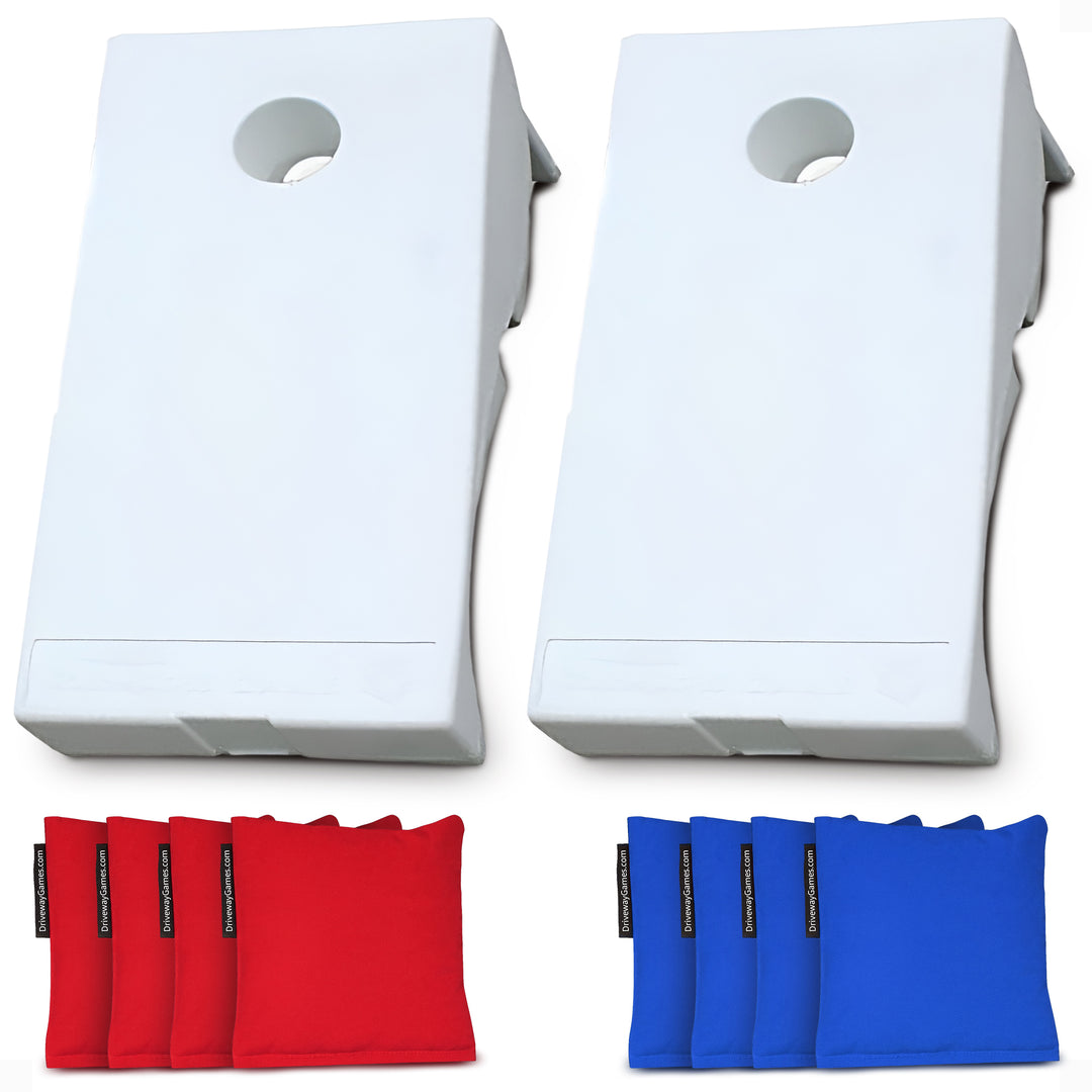Driveway Games All Weather Indoor/Outdoor Corntoss Bean Bag Cornhole Game, White - VMInnovations