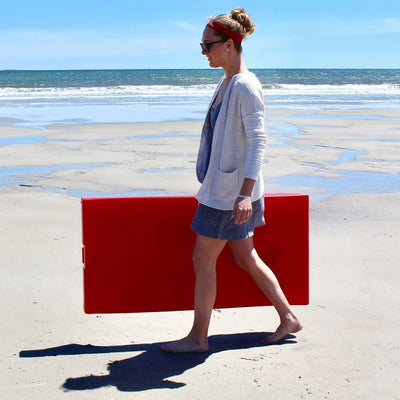 Driveway Games Outdoor Corntoss Cornhole Bean Bag Toss Game, Red (Used)