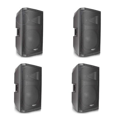 Pyle 1400W Heavy Duty Outdoor Two-Way Bluetooth PA Loud Speaker Set (4 Pack)