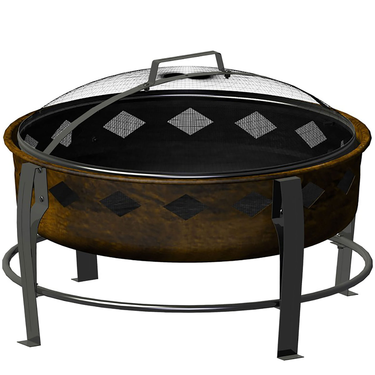 Landmann 7 Inch Deep Bronze Finish Wood Burning Bromley Fire Pit (Open Box)