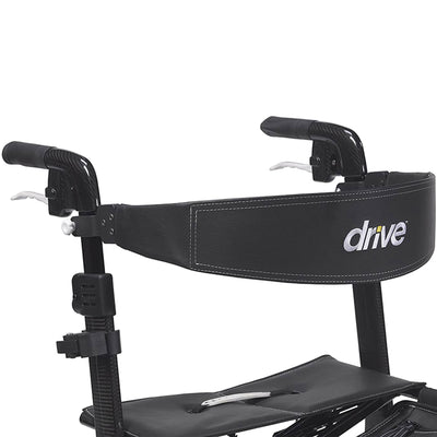 Drive Medical Nitro Elite CF Carbon Fiber Rollator Walker Chair w/ Brake, Black