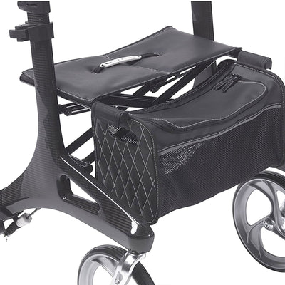 Drive Medical Nitro Elite CF Carbon Fiber Rollator Walker Chair w/ Brake, Black - VMInnovations