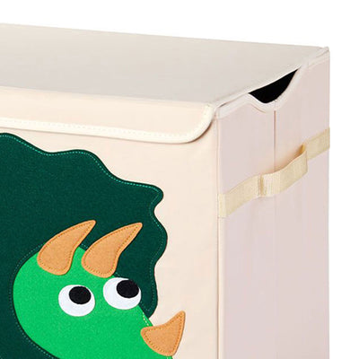 3 Sprouts Kids Felt Dragon Storage Cube Bin with Dinosaur Wide Storage Cube Bin