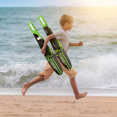 OBrien 54" Jr. Vortex Combo Water Skis with X7 Bindings for Kids 2-Mens 7, Green - VMInnovations
