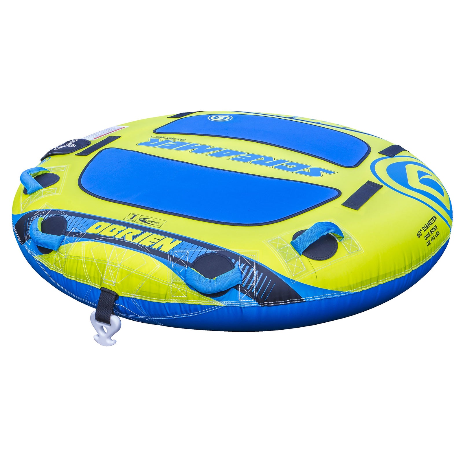 O'Brien Watersports Screamer 1 Person 60 In Towable Inflatable Water Sport Tube - VMInnovations