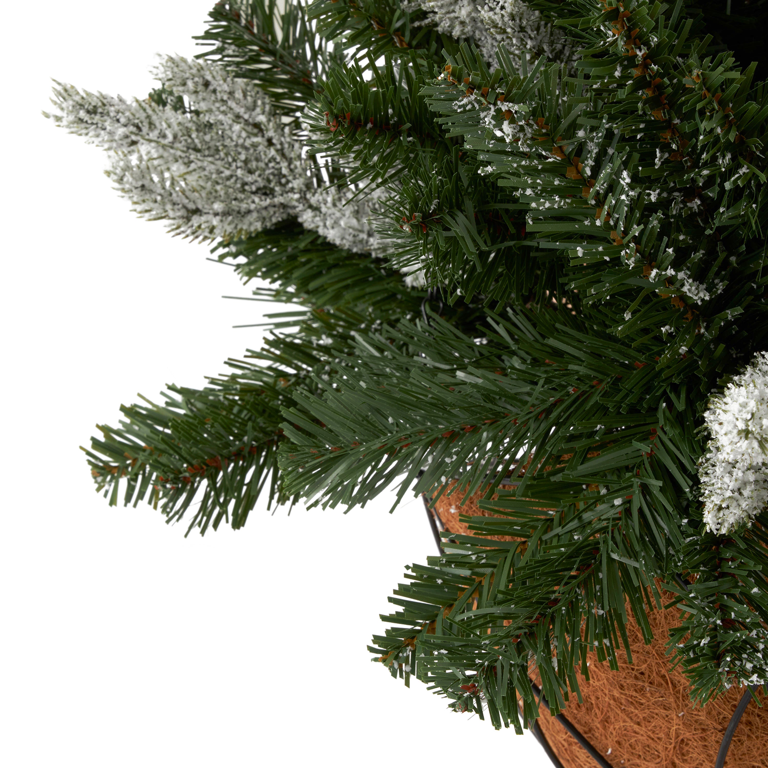NOMA 24 Inch Evergreen Prelit Vienna Hanging Basket Holiday Decor (Open Box) - VMInnovations