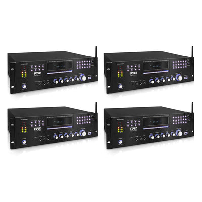 Pyle PD1000BT 4 Channel Home Theater Preamplifier Stereo Sound System (4 Pack)