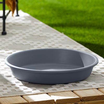 The HC Companies 21 Inch Planter Saucer for Classic Pot Containers, Warm Gray