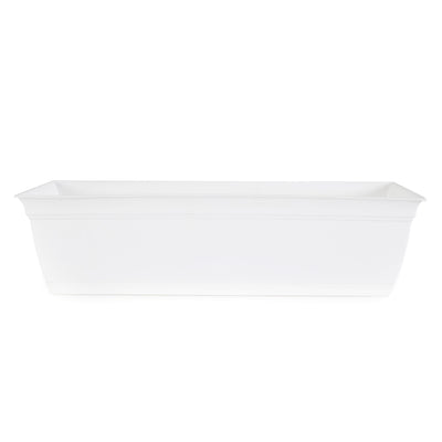 The HC Companies 24" Eclipse Window Flower Box with Removable Saucer,White(Used)