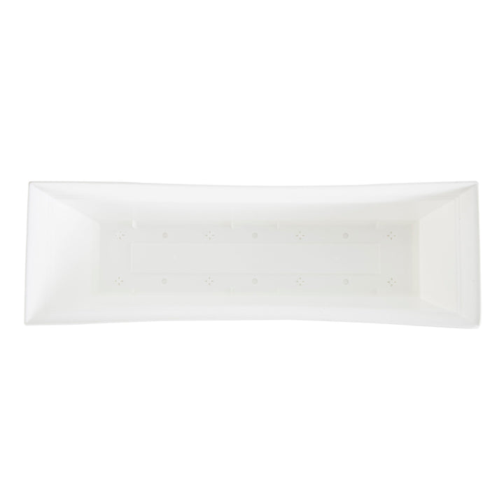 The HC Companies 24" Eclipse Window Flower Box with Removable Saucer,White(Used)