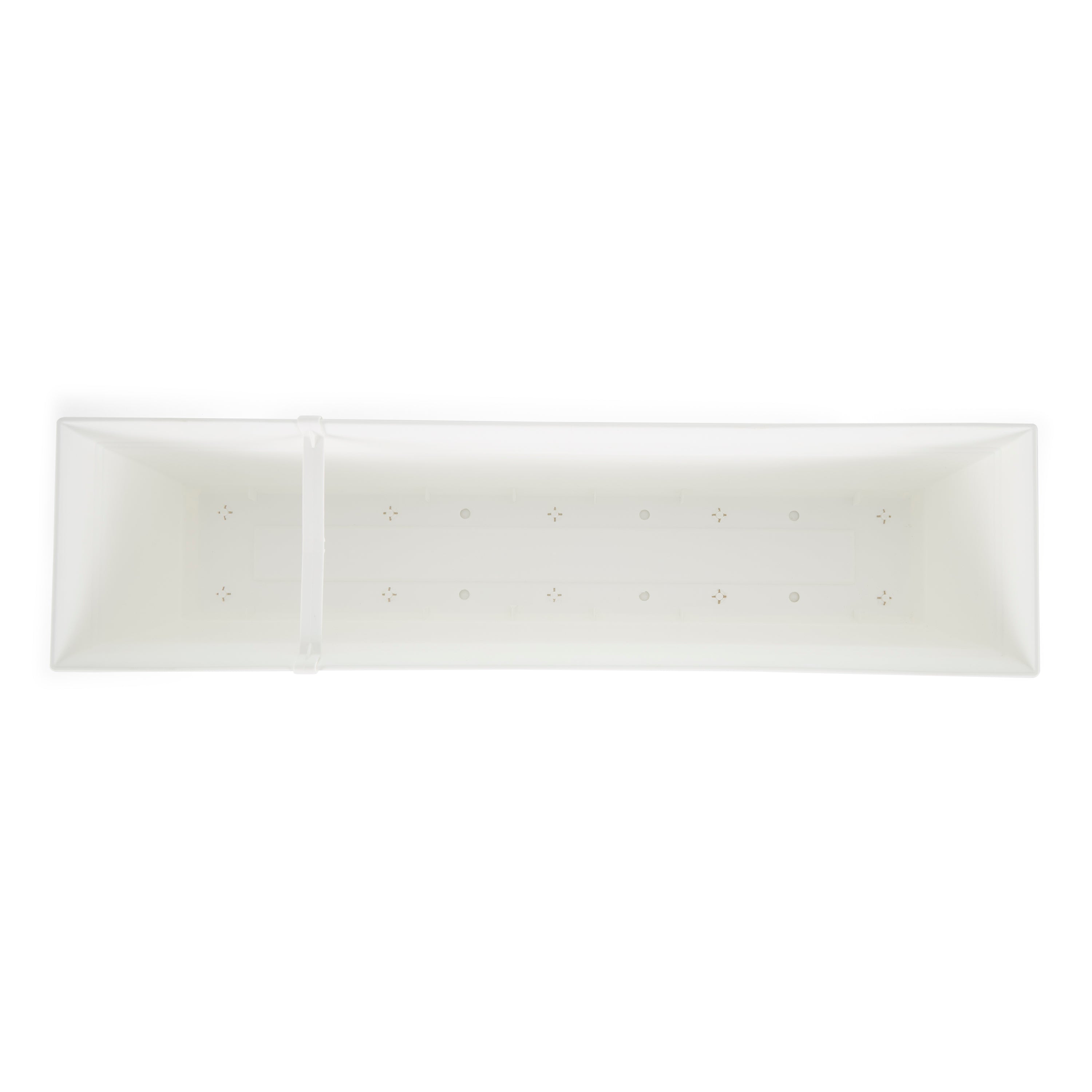 The HC Companies 30 Inch Eclipse Window Flower Box with Removable Saucer, White - VMInnovations