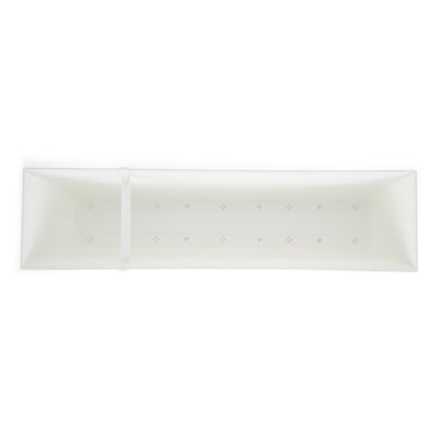 The HC Companies 30 Inch Eclipse Window Flower Box with Saucer, White (Open Box) - VMInnovations