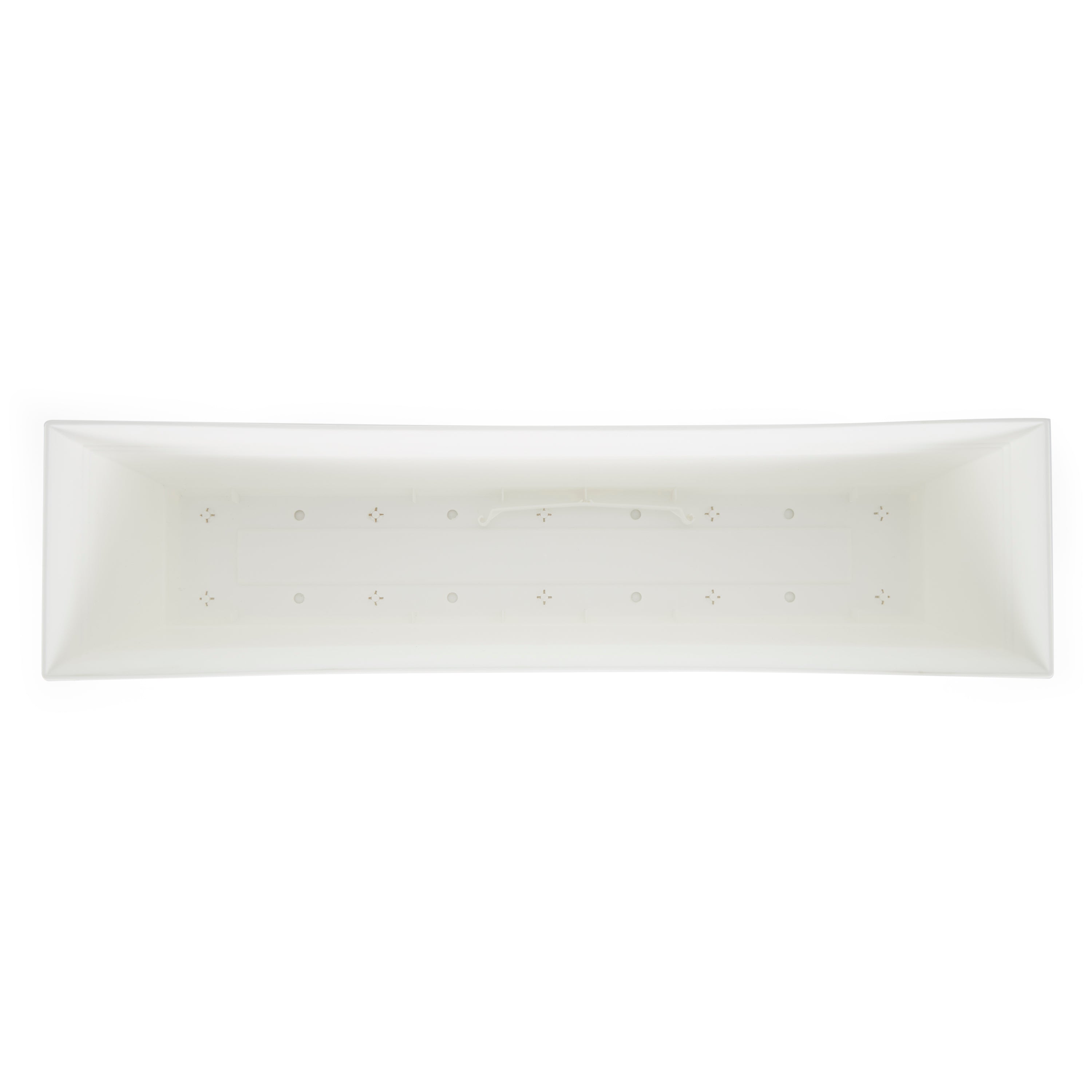 HC Companies Flower Planter Box w/ Saucer, White & Wakefield 1gal HERO Compost