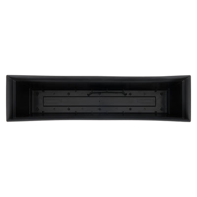 The HC Companies 30 Inch Eclipse Window Flower Box with Removable Saucer, Black