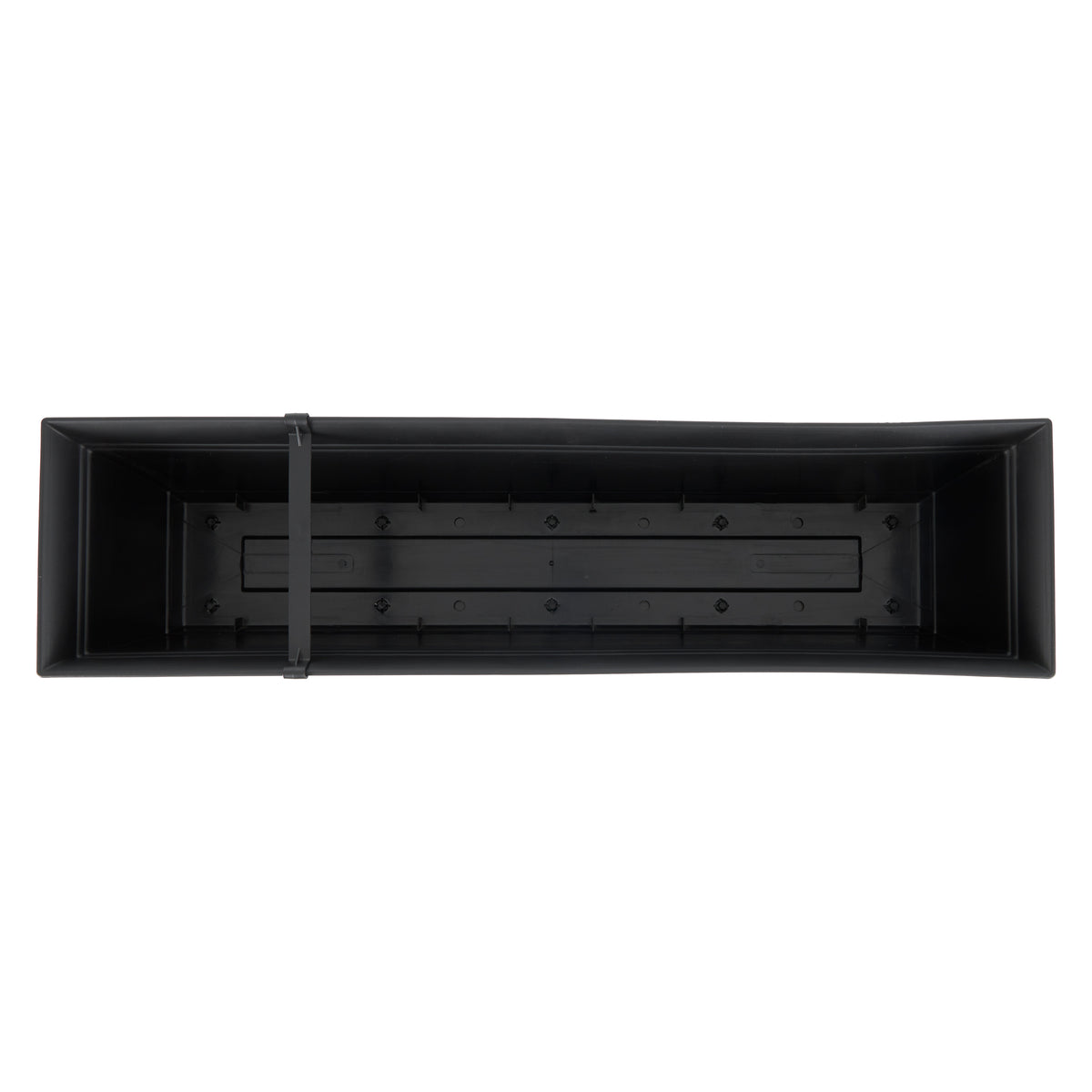 The HC Companies 30 Inch Eclipse Window Flower Box with Removable Saucer, Black
