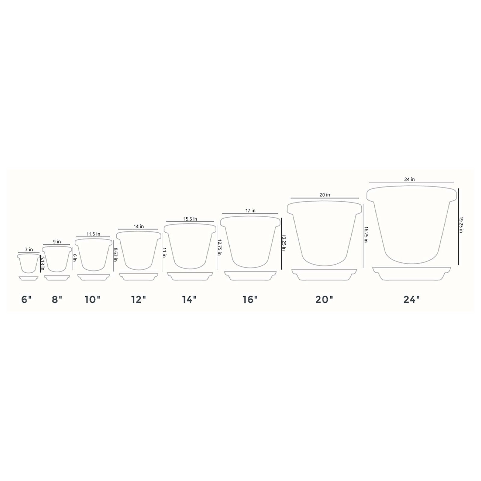 The HC Companies 24 Inch Indoor/Outdoor Classic Flower Pot Planter, Slate Blue - VMInnovations