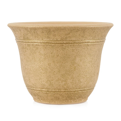 HC Companies 10 Inch Resin Flower Garden Planter Pot, Arizona Sand (Open Box) - VMInnovations