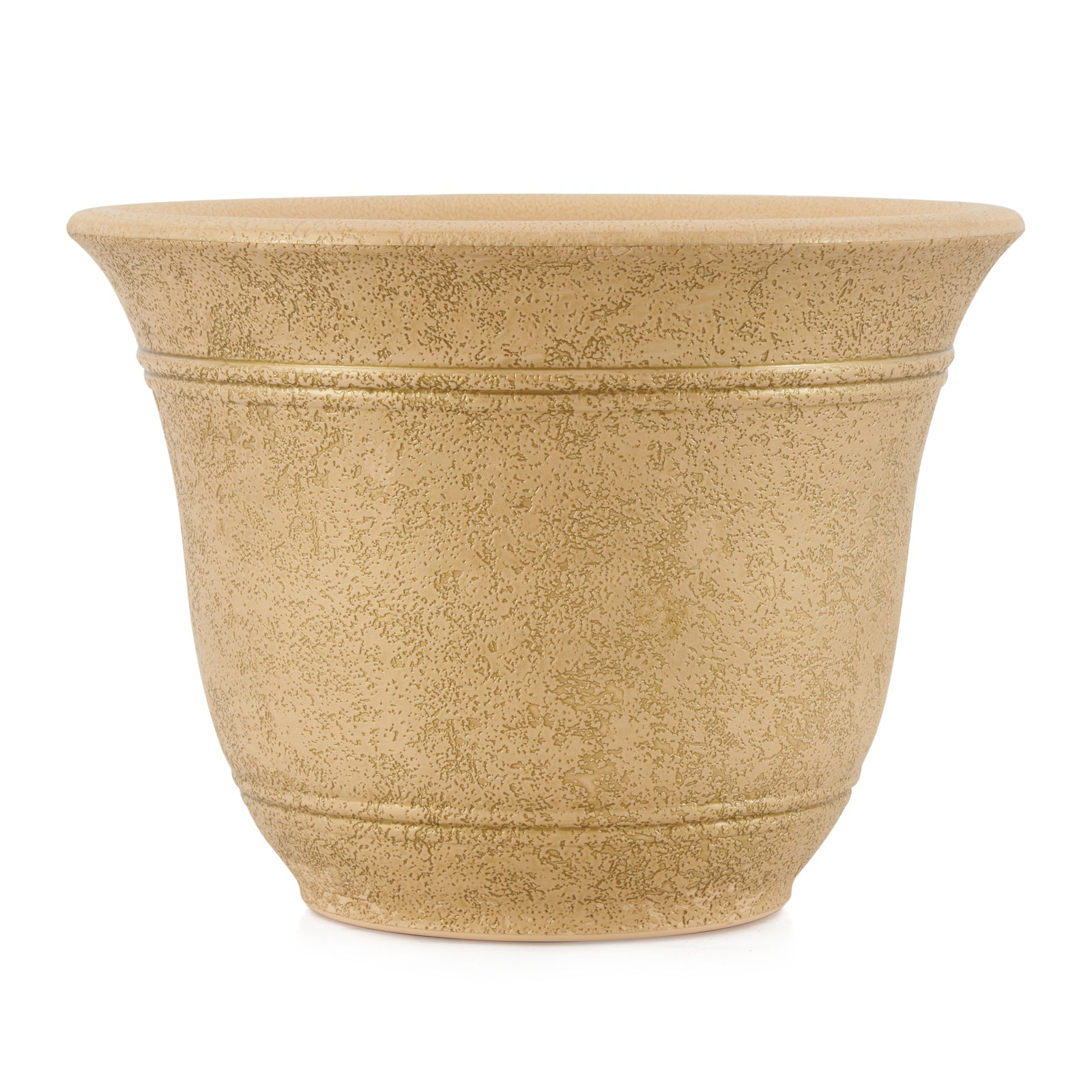 HC Companies 10 Inch Resin Flower Garden Planter Pot, Arizona Sand (Open Box) - VMInnovations