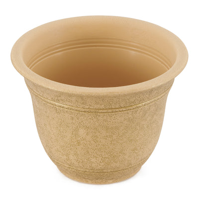 HC Companies 10 Inch Resin Flower Garden Planter Pot, Arizona Sand (Open Box) - VMInnovations