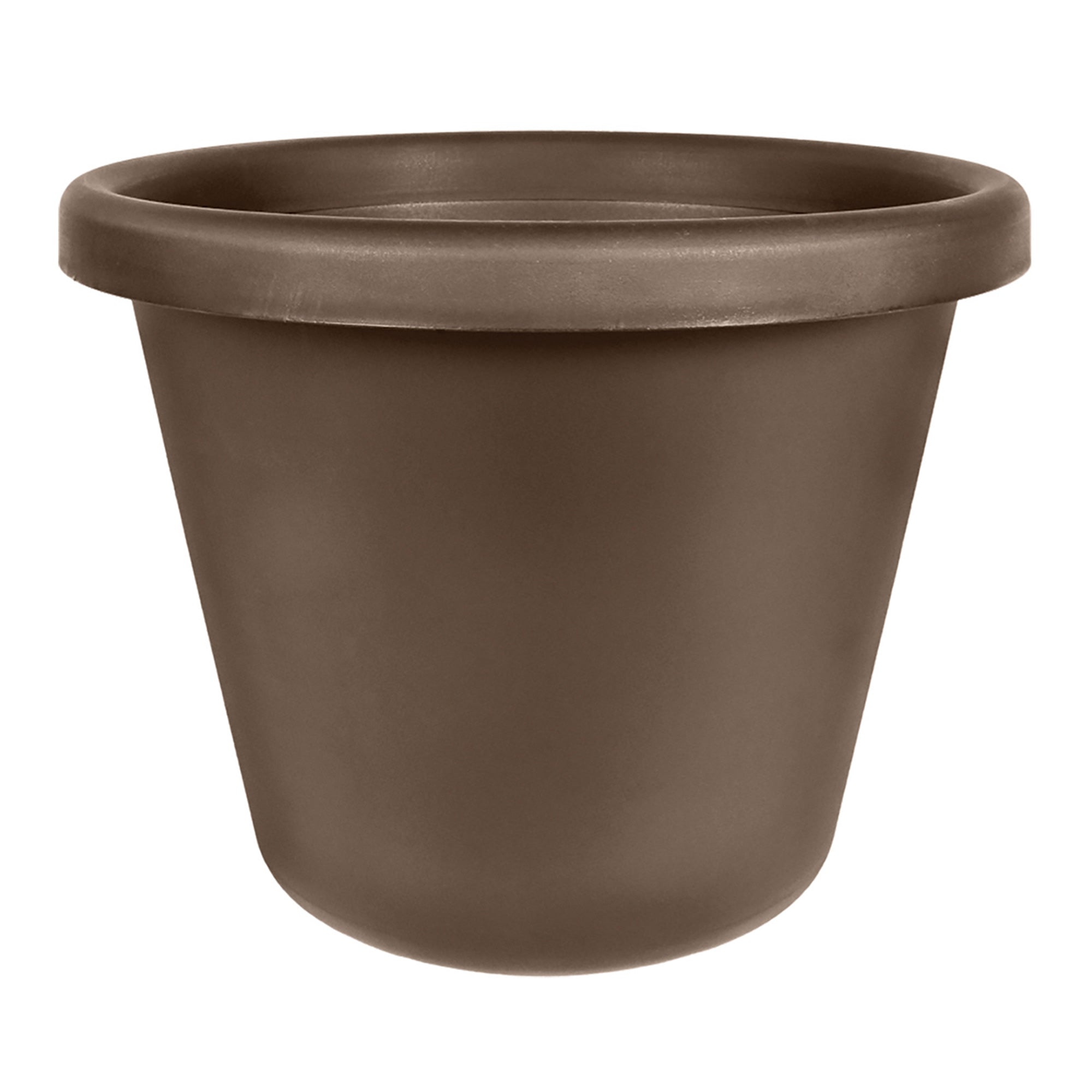 The HC Companies 24" Plastic Indoor Outdoor Classic Flower Pot Planter, Brown - VMInnovations