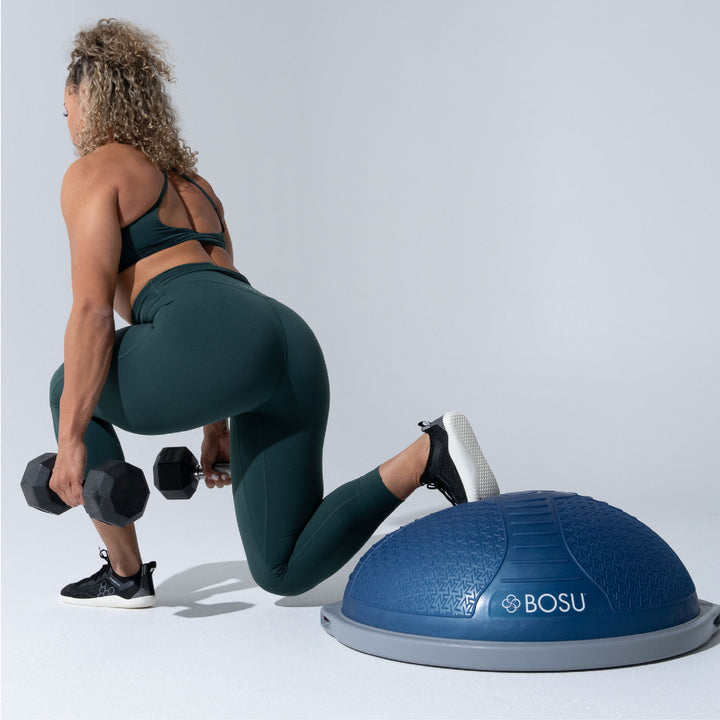 Bosu Pro NexGen 25IN Home Fitness Exercise Gym Balance Trainer with Pump, Blue