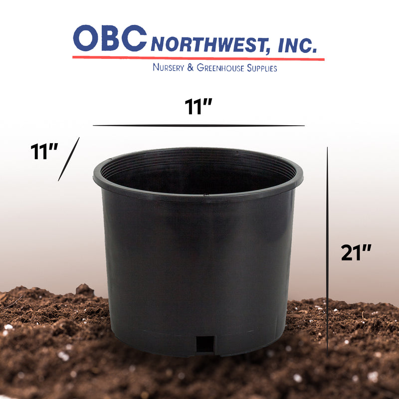 Pro Cal 5 Gallon Premium Nursery Black Plastic Planter Grow Pots, 5 Pack (Used)