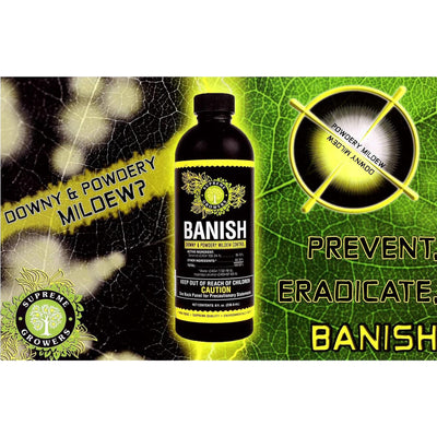 Supreme Growers BANISH Natural Mildew Pathogen Fungicide Concentrate, 2 Ounce - VMInnovations