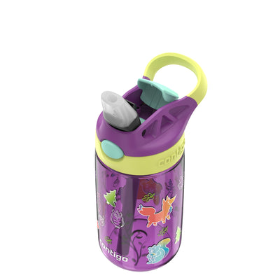 Contigo 4 Pack Kids Aubrey 14 oz Water Bottle with AutoSpout Straw, Grape Forest - VMInnovations