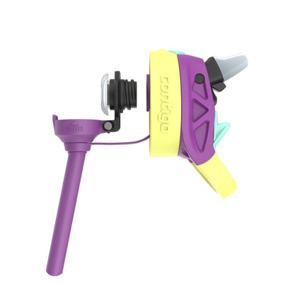Contigo 4 Pack Kids Aubrey 14 oz Water Bottle with AutoSpout Straw, Grape Forest - VMInnovations