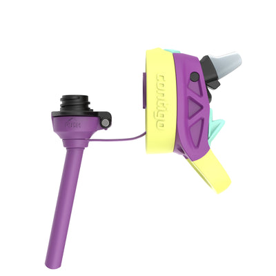 Contigo 4 Pack Kids Aubrey 14 oz Water Bottle with AutoSpout Straw, Grape Forest - VMInnovations