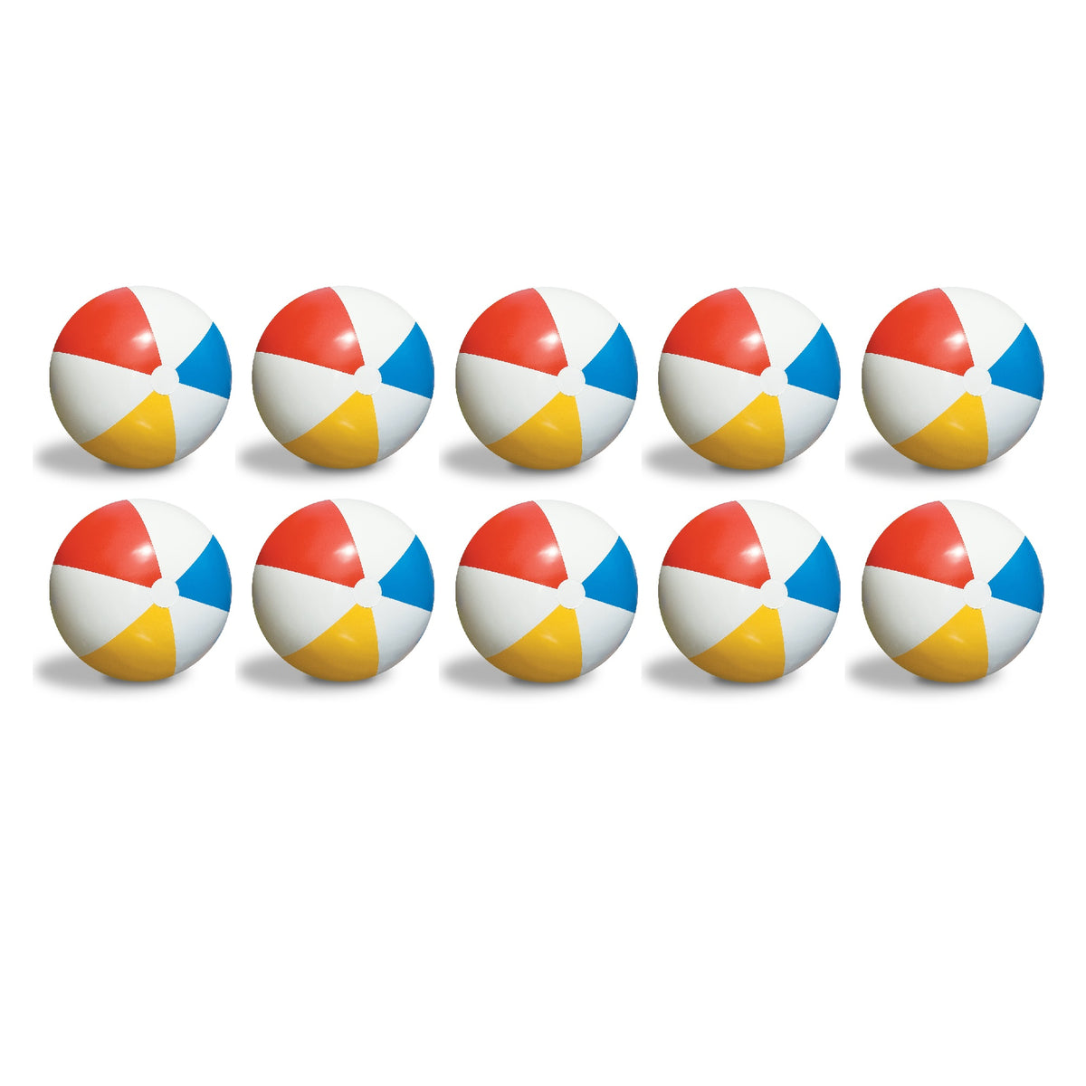 Swimline Inflatable 36" Classic Rainbow Beach Ball for Pools or Lakes, (10 Pack)