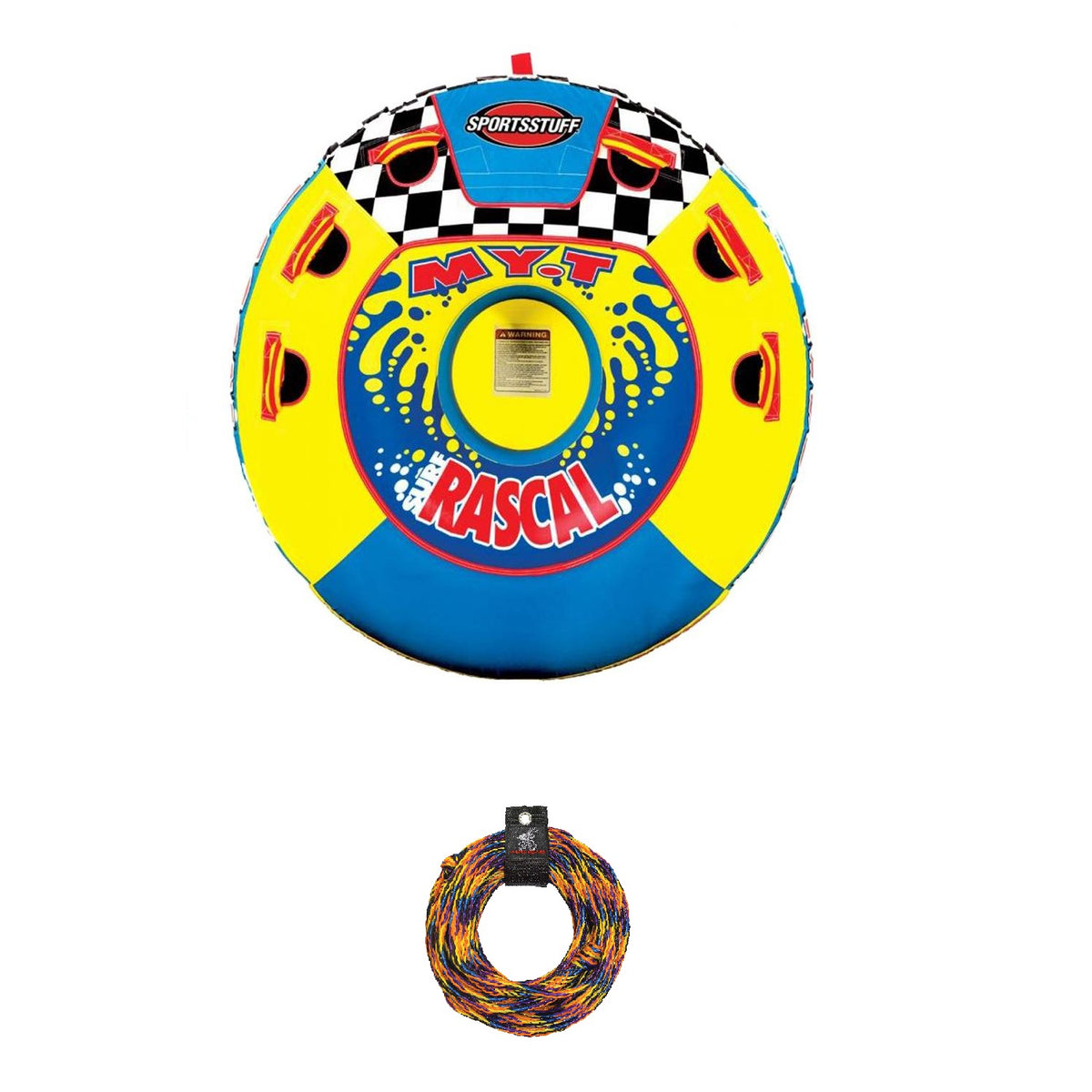 Airhead SPORTSSTUFF 53-1320 Rascal Single Rider Towable and 60' Boat Tube Rope