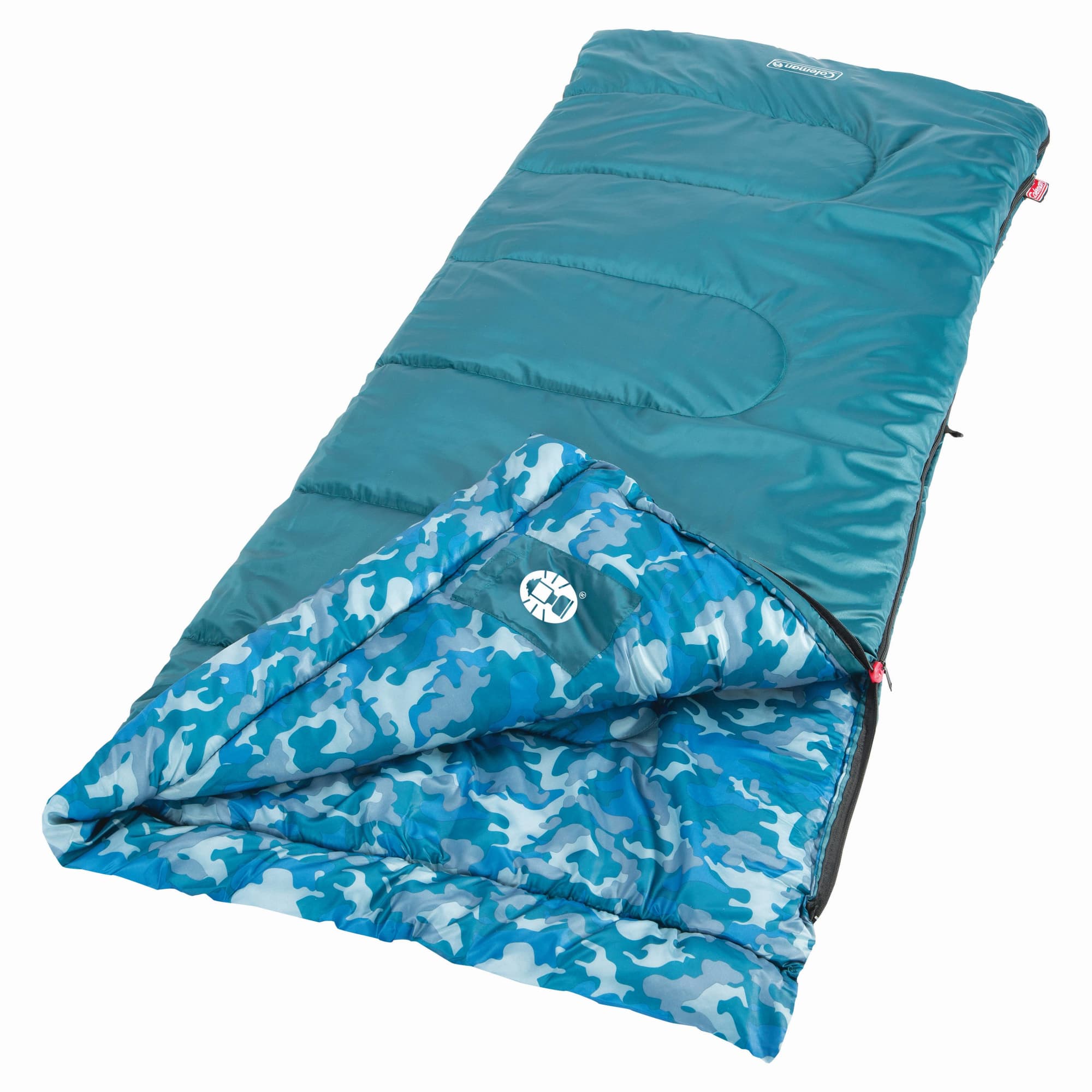 Coleman Kids Camo 45 Degree Youth Sleeping Bag, Insulated Sleep Sack, (Used)