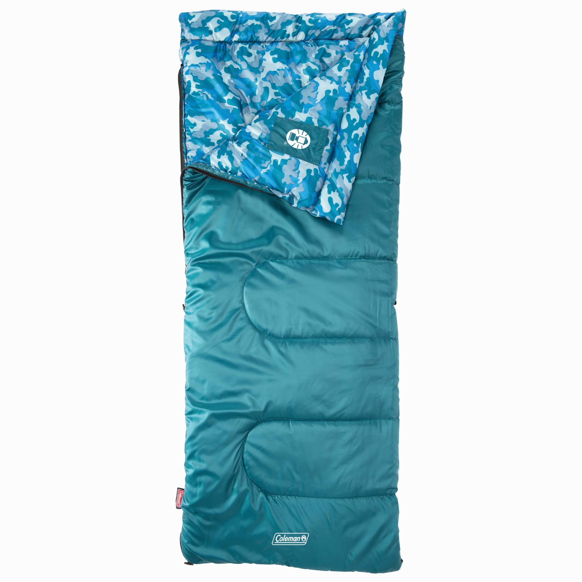 Coleman Kids Camo 45 Degree Youth Sleeping Bag, Insulated Sleep Sack, (Open Box)