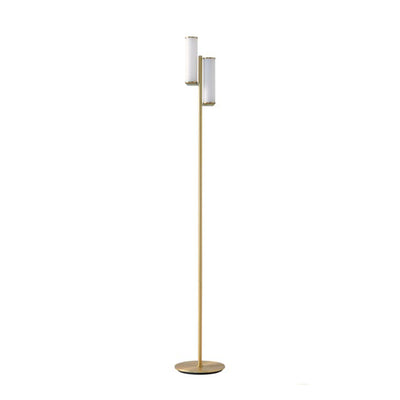 Brightech Gemini Mid Century Modern LED Light Lamp with 2 Dimmable Lights, Brass