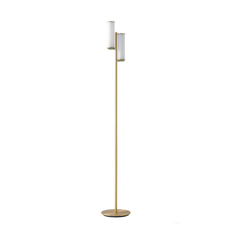 Brightech Gemini Mid Century LED Light Lamp with 2 Dimmable Lights, Brass (Used)