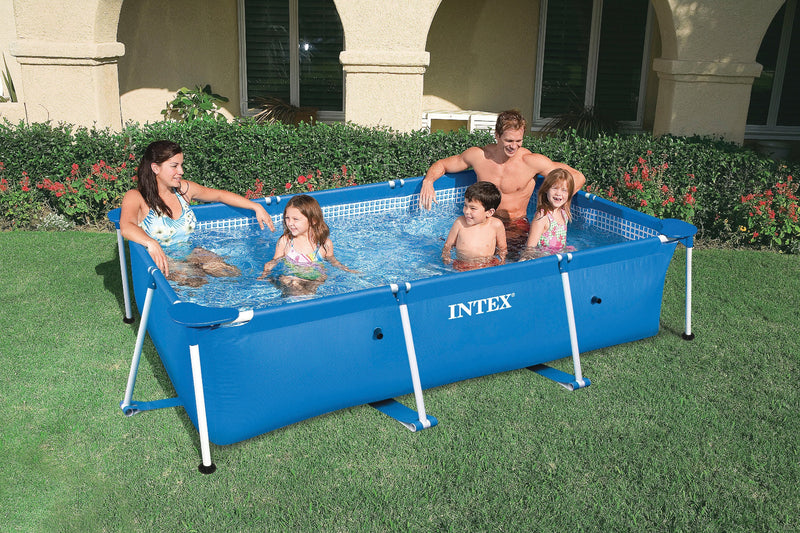 Frame Above Ground Baby Splash Swimming Pool Bundled w/ Intex Filter Pump