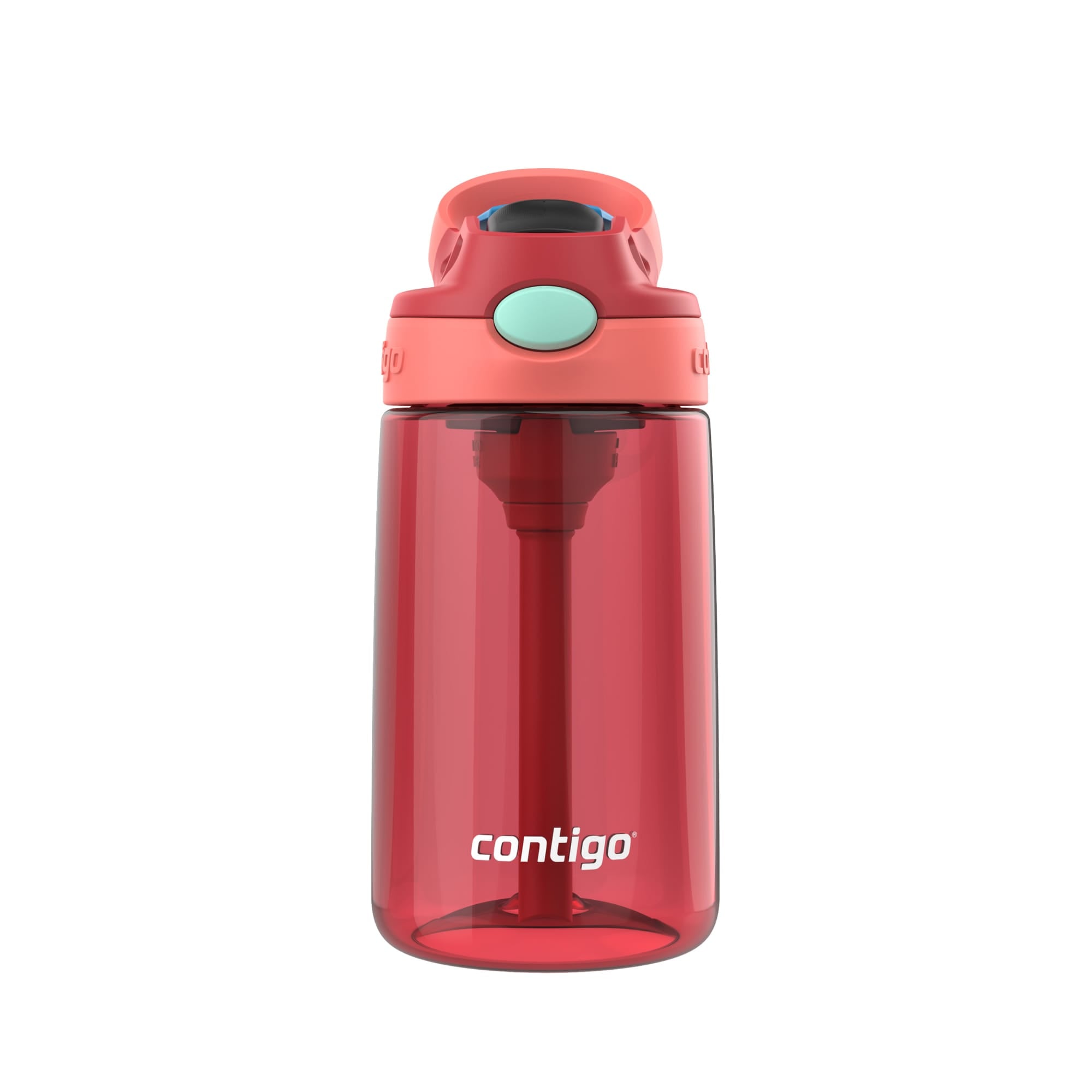 Contigo 3 Pack Water Bottle with AUTOSPOUT Flip Straw, 14 oz, Goji Berry Coral - VMInnovations