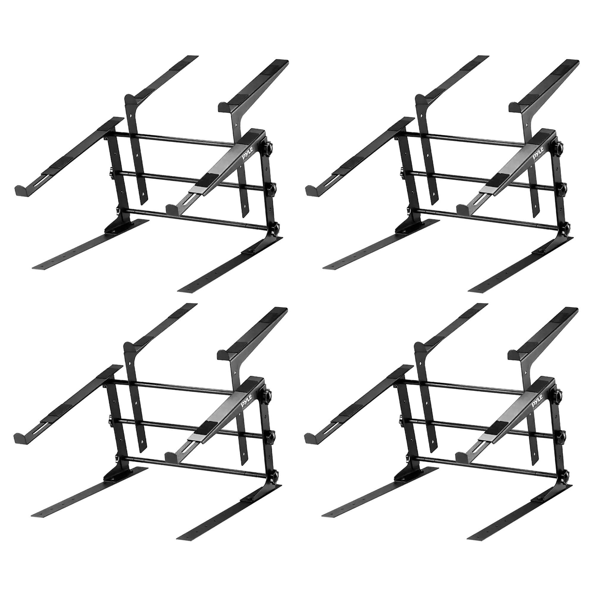 Pyle PLPTS38 Portable Adjustable Dual Device Laptop Stand Workstation (4 Pack)